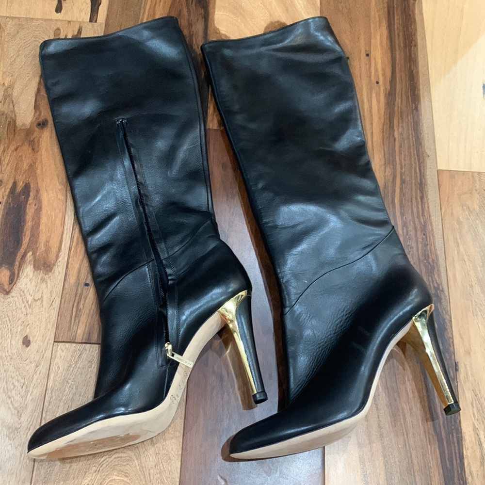 Jimmy Choo heeled boot with gold accent